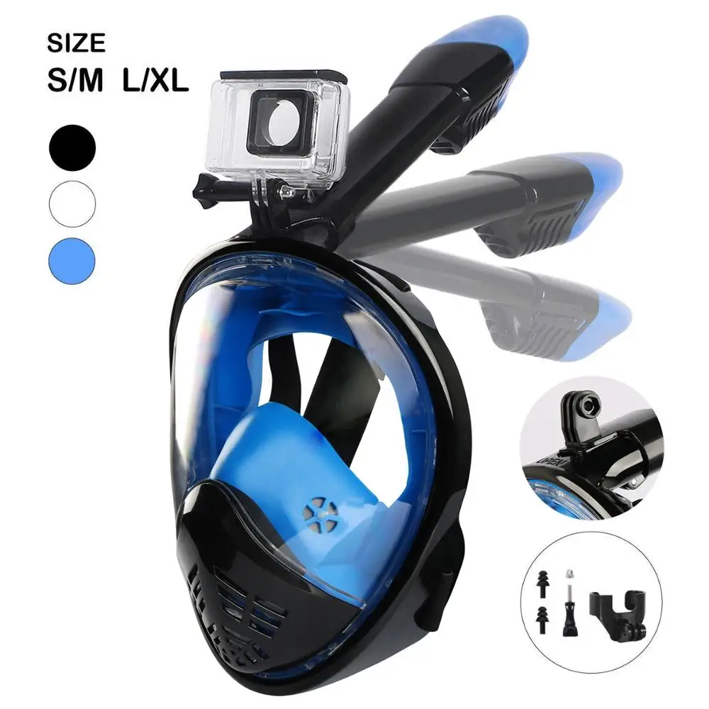 New Foldable Scuba Diving Mask Underwater Anti Fog Full Face Snorkeling Women Men Kids Swimming Snorkel Equipment | Спорт и