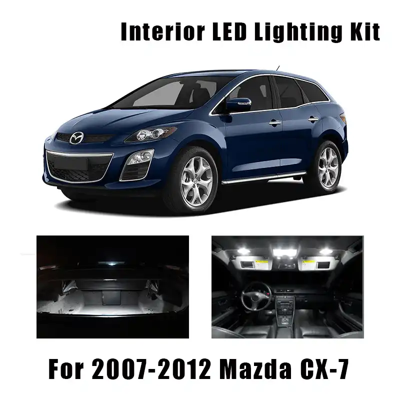 12 Bulbs White Led Car Reading Dome Light Interior Kit Fit For 07 09 10 11 12 Mazda Cx 7 Cx7 Trunk License Plate Lamp Signal Lamp Aliexpress