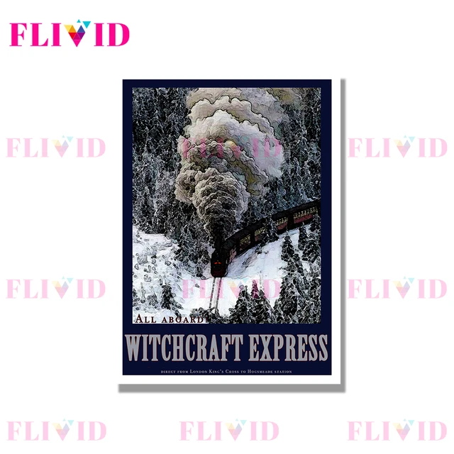Famous Movie Witchcraft School Cartoon Scenery Nordic Poster Wall Art Canvas Painting Wall Pictures For Living Room Unframed I