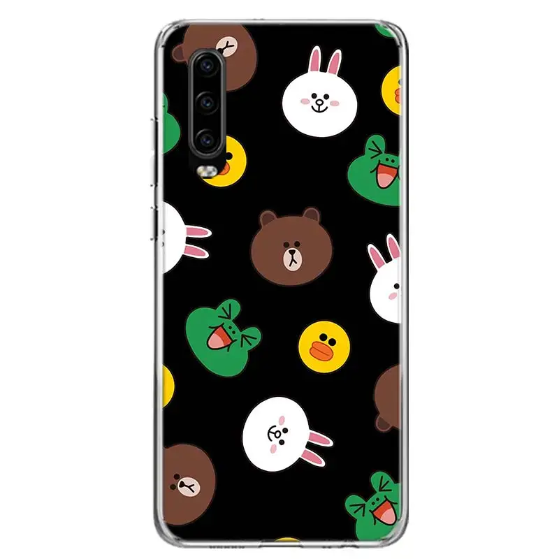 TW028-8 Чехол для телефона Line Town с коричневым медведем для huawei P30 P20 mate 30 20 10 Pro P10 Lite P Smart Z+ Coque Shell Capa - Цвет: TW028-8