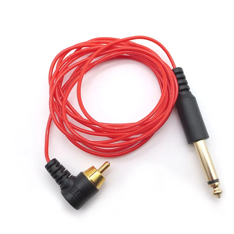 Татуировки RCA Клип шнур тонкий кабель с угловой RCA разъем для татуировки питания
