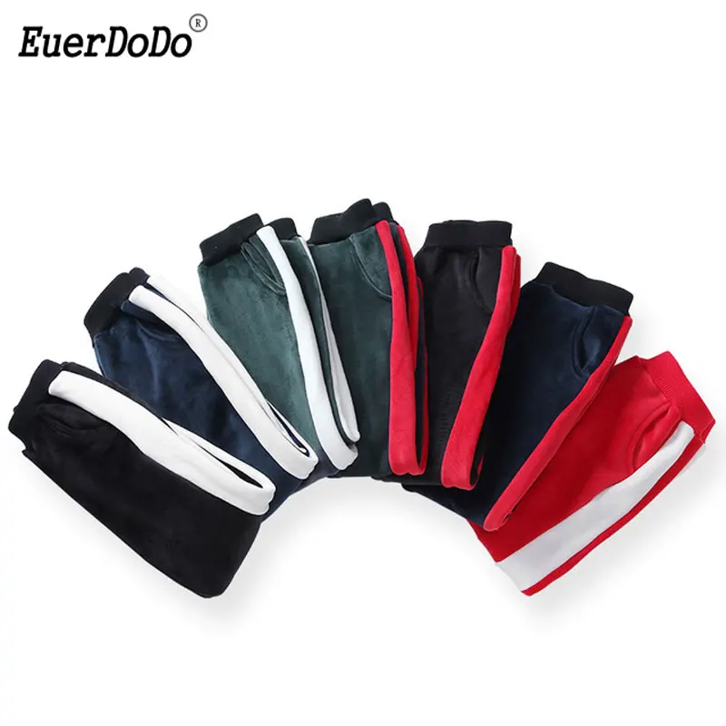 

2019 Winter Children Pants Plus Velvet Pants For Girls Thicken Boys Trousers Warm Kids Sport Pants Teenager Jogger 2-10T