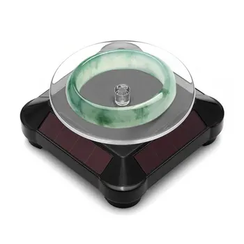 

Solar Power Battery 360 Rotating Turntable Display Stand Turn Table Plate For Ring Necklace Bracelet Band Holder Jewelry 2018