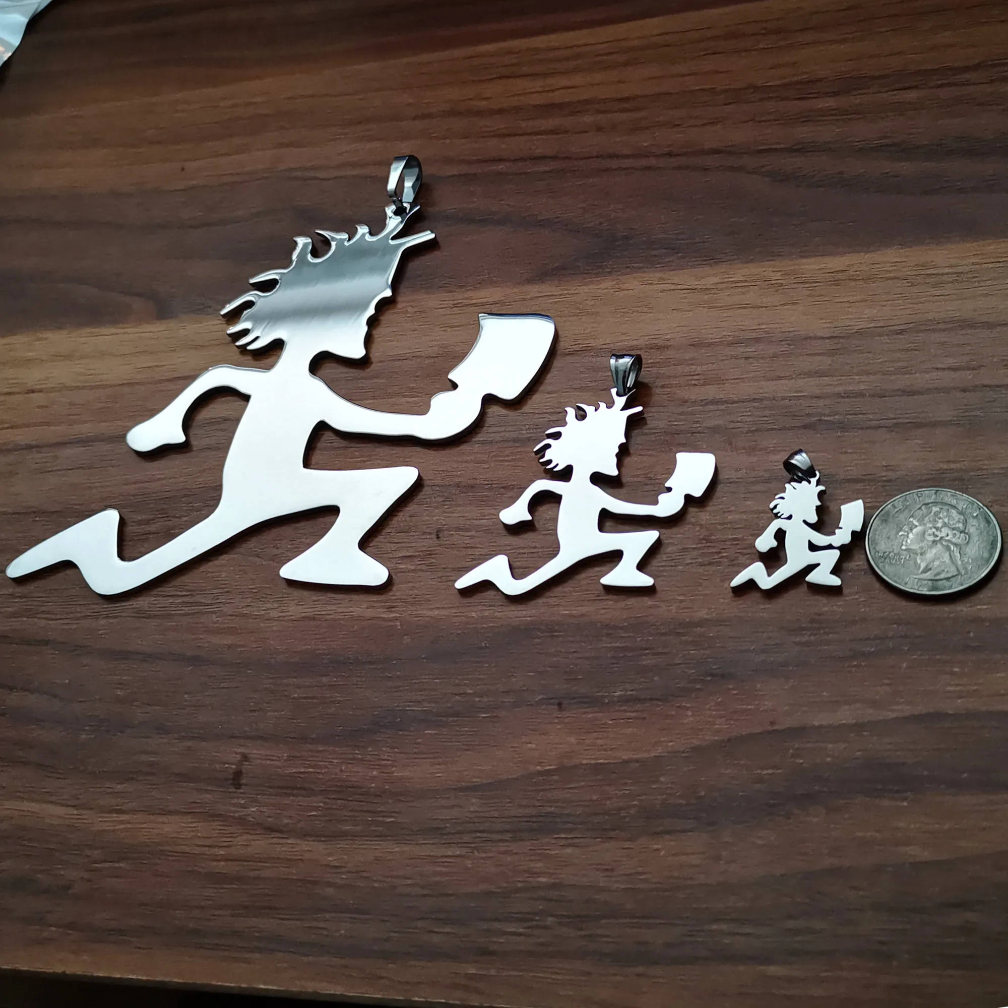 Brandnew 1 inch/ 2 inch/ 5 inch Top Quality large big ICP HATCHETMAN charms stainless steel jewelry hatchet men free 30''Chain 4