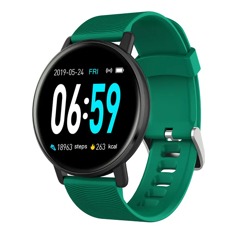 Lerbyee Смарт-часы мульти-спортивные режимы whatsapp уведомления полный экран сенсорный фитнес-трекер - Цвет: GREEN