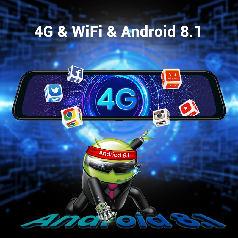 LDZDSEE Android 8,1 2G+ 32G Автомобильный видеорегистратор заднего вида Зеркало ADAS FHD 1080P с камерой 10 ''ips привод Видео Авто рекордер ночного видения