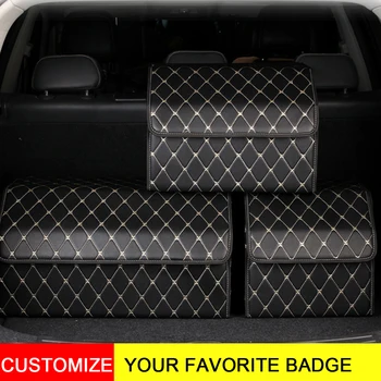 

Car Storage Bag PU Leather Trunk Organizer Box Storage Bag Folding Folding Car Trunk Stowing Tidying For Car SUV Car Accessories