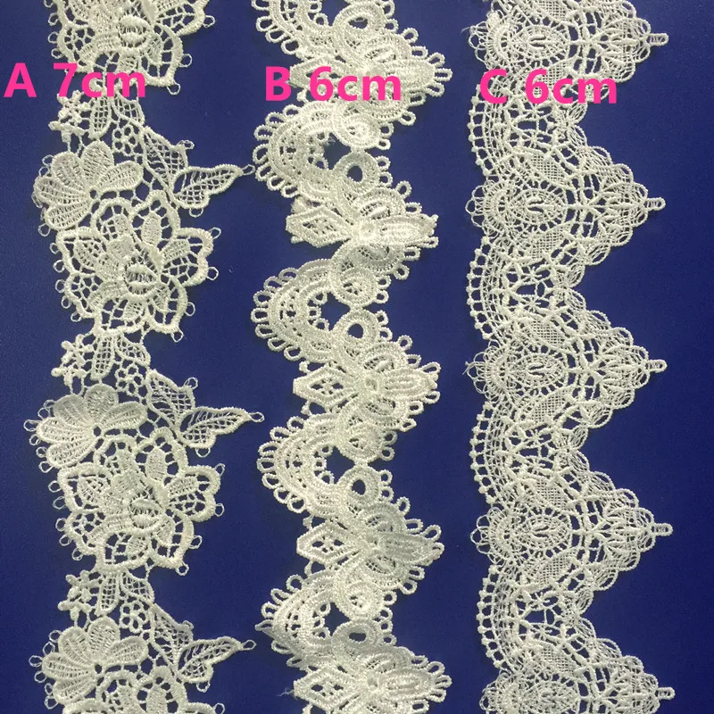 

6 см/7 см Высококачественная Водорастворимая кружевная отделка из полиэстера, xэри191028c