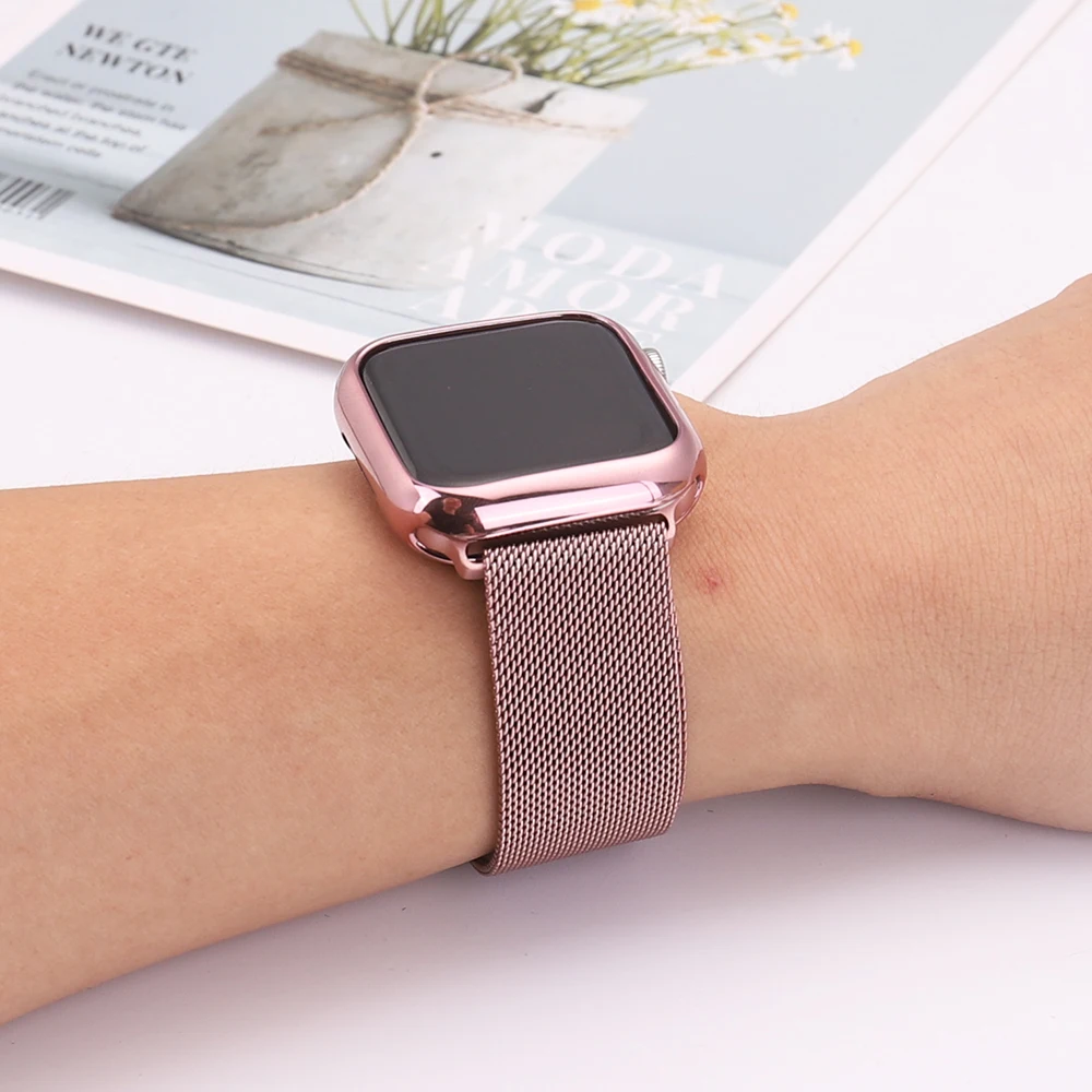 Миланская петля, ремешок для Apple Watch, 42 мм, 38 мм, сопутствующий браслет, ремешок с регулируемой магнитной застежкой с адаптером для iWatch версии 3 / 2