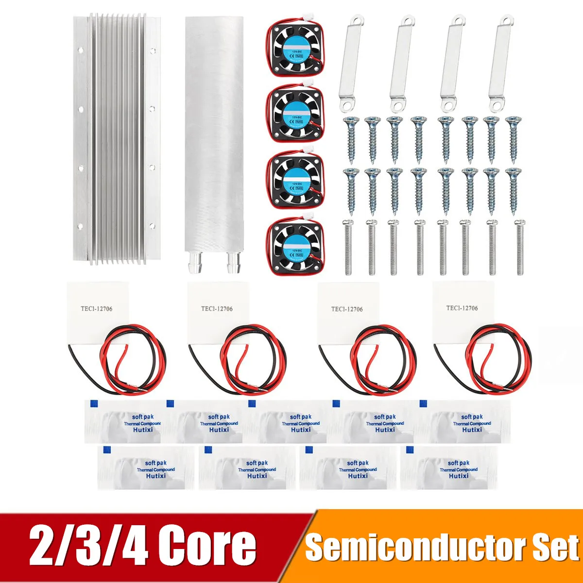 

70W Semiconductor Set Refrigeration Cooler Thermoelectric DIY Water Cooling System Kits Accessories Air Conditioner Parts Tool