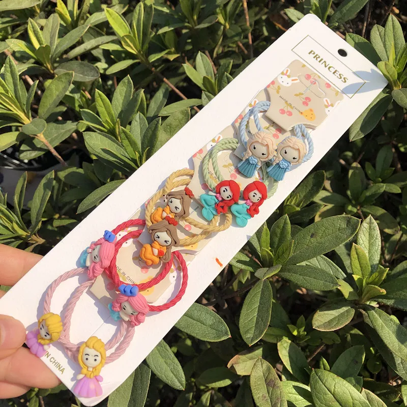 C 10pcs 5/10 шт./компл. стильная футболка с изображением персонажей видеоигр Животные резинки для волос Заколки для волос для девочек, "конский хвост", держатели женские аксессуары для волос повязки для волос заколки для волос для детей - Цвет: C 10pcs