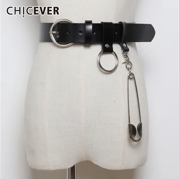 

CHICEVER Korean PU Leather Belt Womentunic Slim with pin Adjustable Clothing Accessories Female Belts Spring Fashion 2020 New