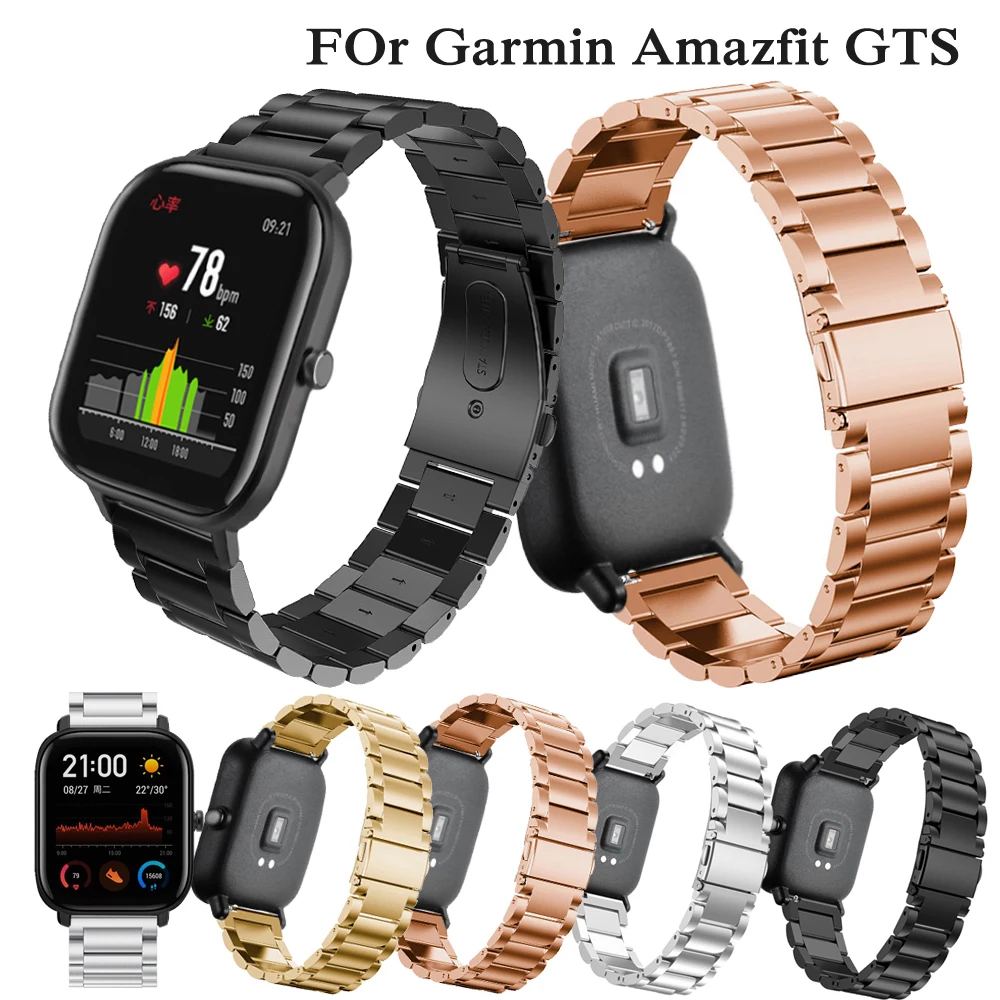 Ремешок на запястье из нержавеющей стали для Xiaomi Huami Amazfit GTS/GTR 42 мм ремешок умных