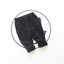 Южно-корейские обтягивающие брюки с двойными карманами; детская одежда; эластичные узкие брюки с петельным ворсом для мужчин и женщин; Детские обтягивающие леггинсы