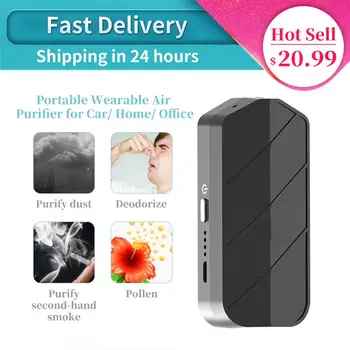 

Portable Personal Wearable Air Purifier No Noise Mini Air Freshener Ionizer Negative Ion Generator UVC Ultraviolet Air Purifier