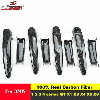 

For BMW Carbon Fiber Auto Door Handle Knob Exterior Trim Covers for BMW X1 F84 X3 F25 X4 F26 X5 E70 X6 E71 2015-2019 Sticker