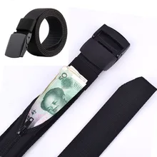 Ceinture d'argent cachée Portable pour femme et homme, portefeuille, sac de taille, Secret, voyage, antivol, 119cm