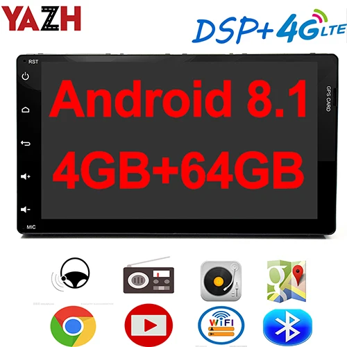 8.1 RAM 4GB ROM 64GB YAZH Android 8,1 4 Гб 64 ГБ Автомобильный Радио плеер для Toyota RAV4 с 10," ips gps дисплей Bluetooth 5,0 SWC OBD 4G SIM карта - Цвет: 8.1 RAM 4GB ROM 64GB