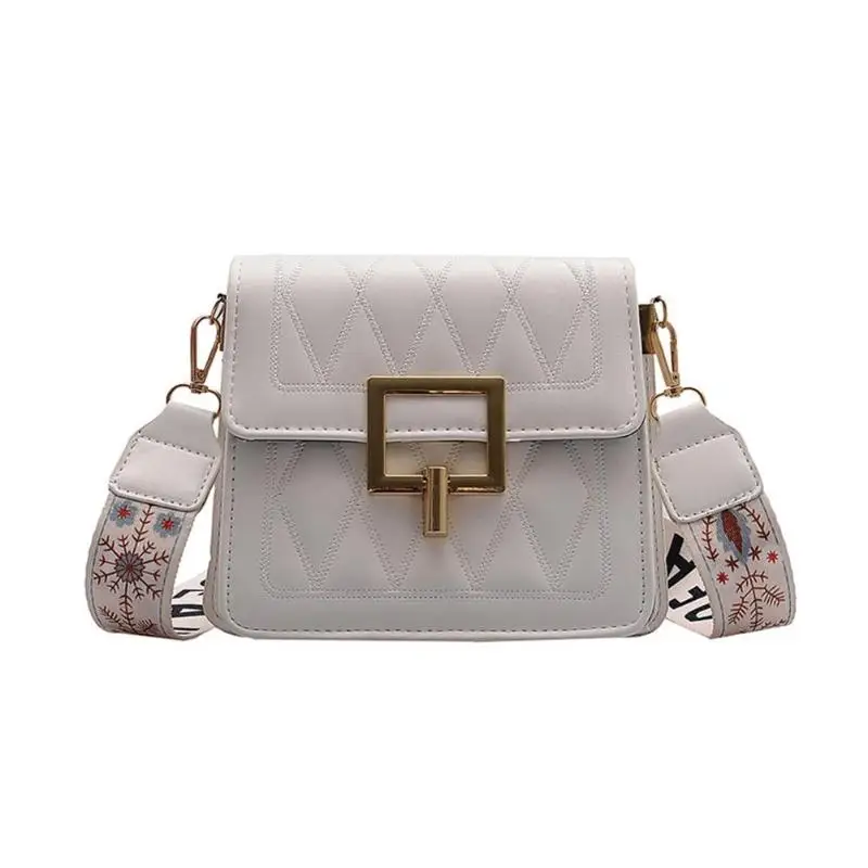 

New Fashion Handbags Multi-function Portable Fashion PU Leather Crossbody Handbag Women Print Wide Shoulder Messenger Bags