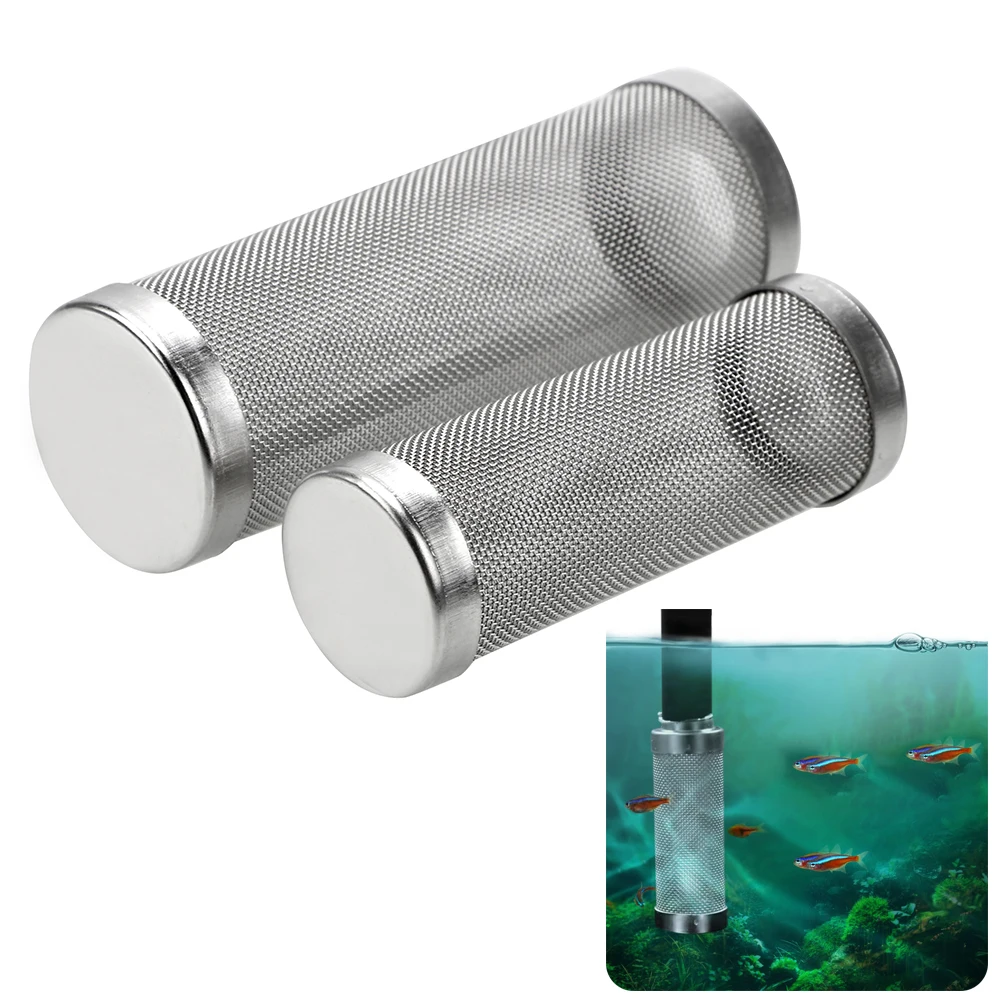 Aquarium filter stainless steel filter S/L size aquarium accessories inflow inlet protect special shrimp cylinder filter shrimp net