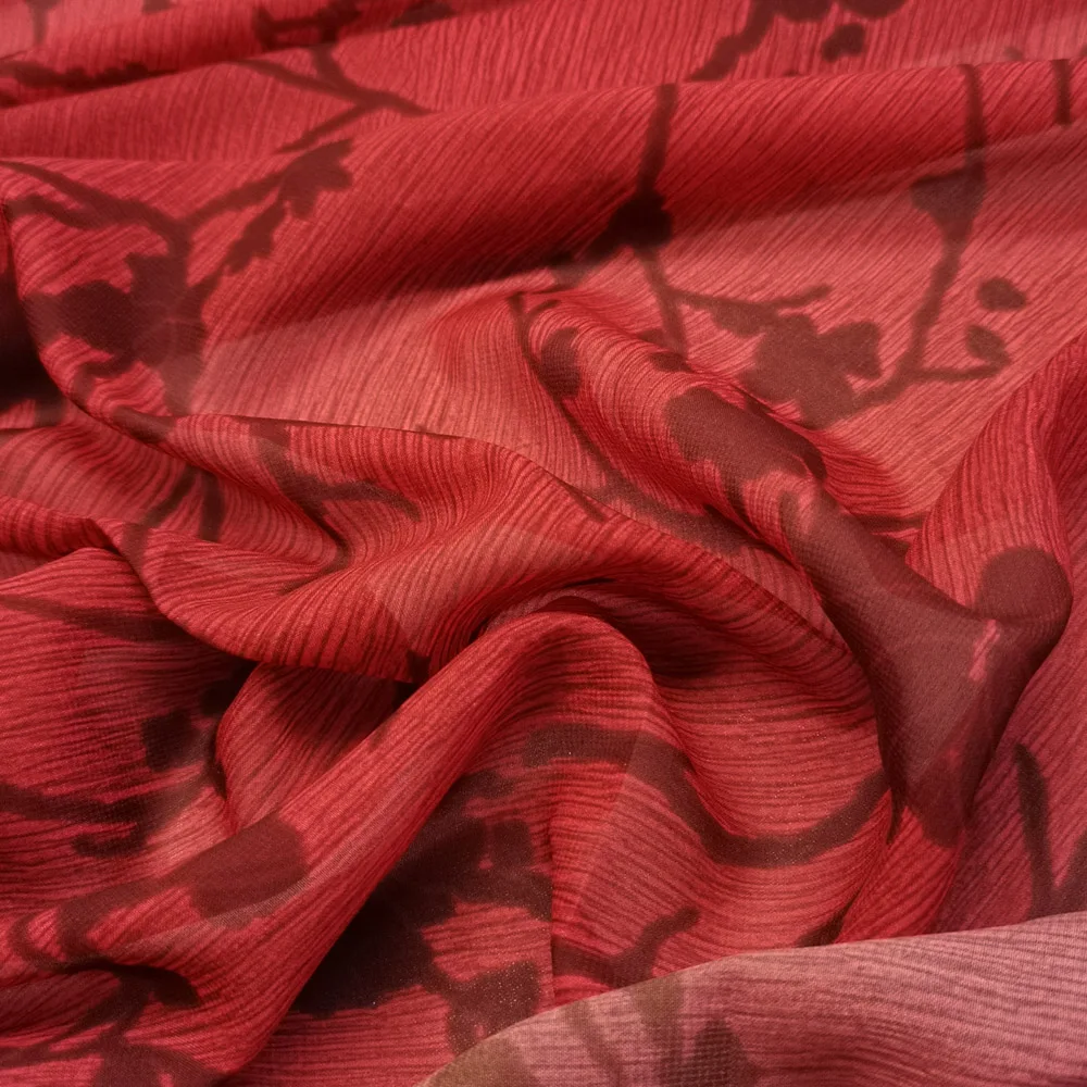 

Fancy dress chiffon fabric ON SALE flower printed material soft scarf DIY craft fabric
