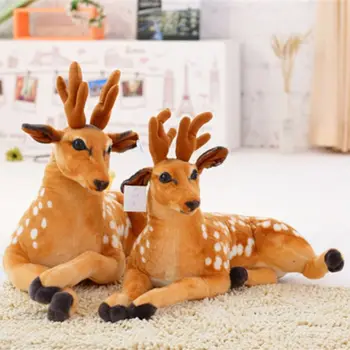 

Sika Deer Plush Doll Realistic Stuffed Animals Home Furnishings Toy Gift Cushion