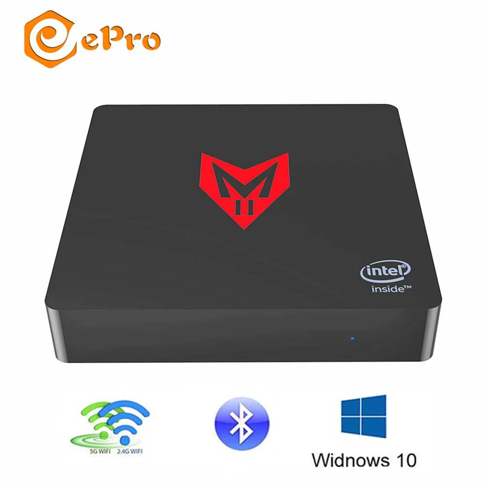 MII V Мини ПК J3355 Win 10 In Apollo Lake 4 Гб 64 ТВ приставка 2 4G 5 8G WIFI BT 0 медиаплеер 1000 Мбит/с