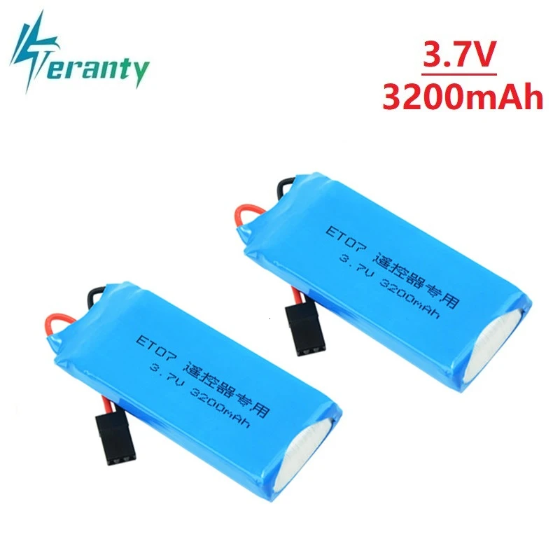 

Original Lipo Battery For Transmitter 1S 3.7V 3200mAh 8C for WFLY ET07 X4 WFLY T7 T6II RC Radio Remote Control Spare Parts 2Pcs