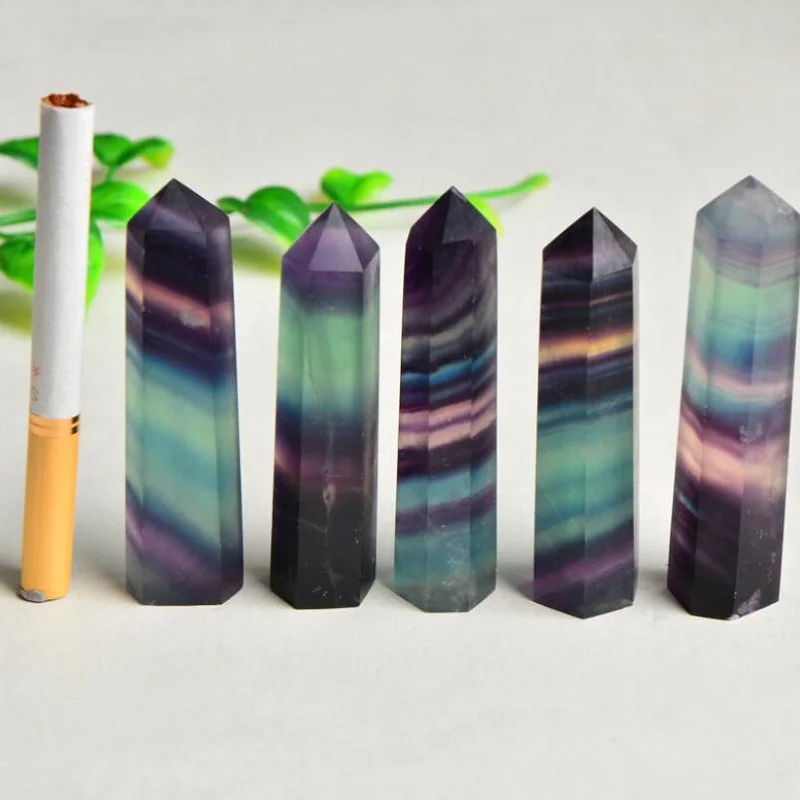 

Natural colorful fluorite ornaments