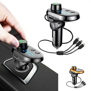 

2020 New Wireles Bluetooth Car Kit FM Transmiter Radio MP3 Music Player With USB Port One for Three Car Bluetooth