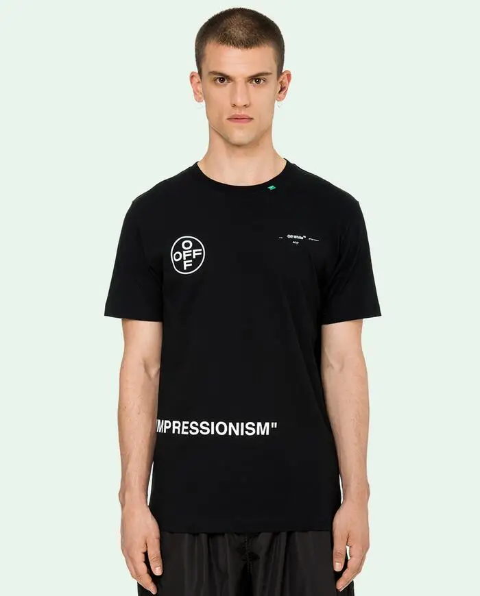 Европейская американская 19SS Off-White OW граффити стрелы пара влюбленных моделей Повседневная модная хлопковая Футболка с круглым вырезом и коротким рукавом