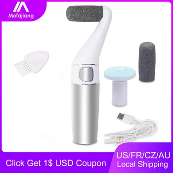 

2 Heads Electric Foot File Vacuum Callus Grinder Remover Pedicure Tools Dead Skin Heel Remover Exfoliate USB Rechargeable