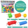 68Pcs transparent ba