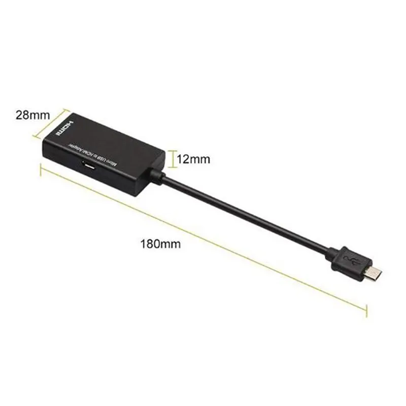 Micro USB к HDMI HD кабель-адаптер Male to Female 1080P HD HDMI аудио видео кабель MHL конвертер для ТВ ПК ноутбук
