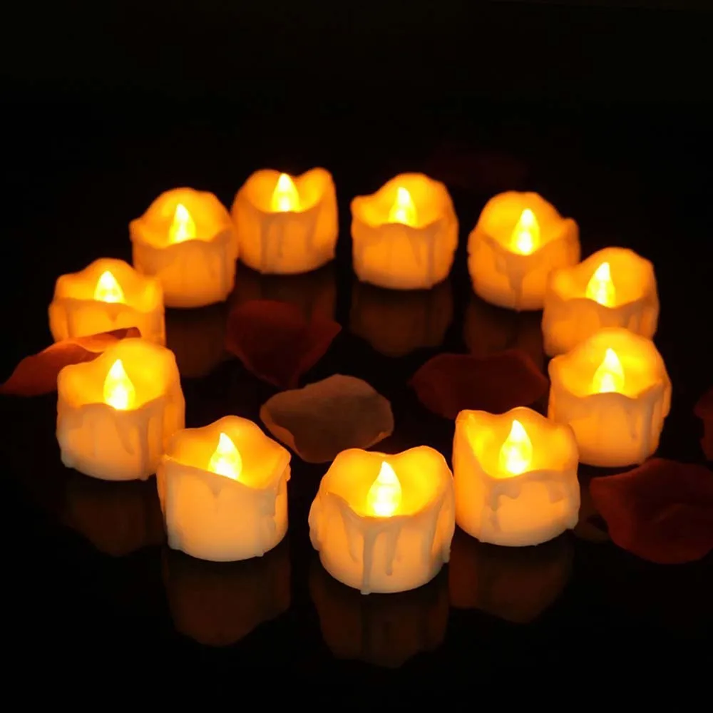 12pcs Remote Non-Remote Control LED Lights, Battery Powered LED Lights, LED Candle Lights, Festive White Atmosphere, LED Candles 2
