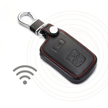 

1pc Key case Car Auto 3 Buttons Leather Smart Bag For Toyota 4Runner Tacoma Black