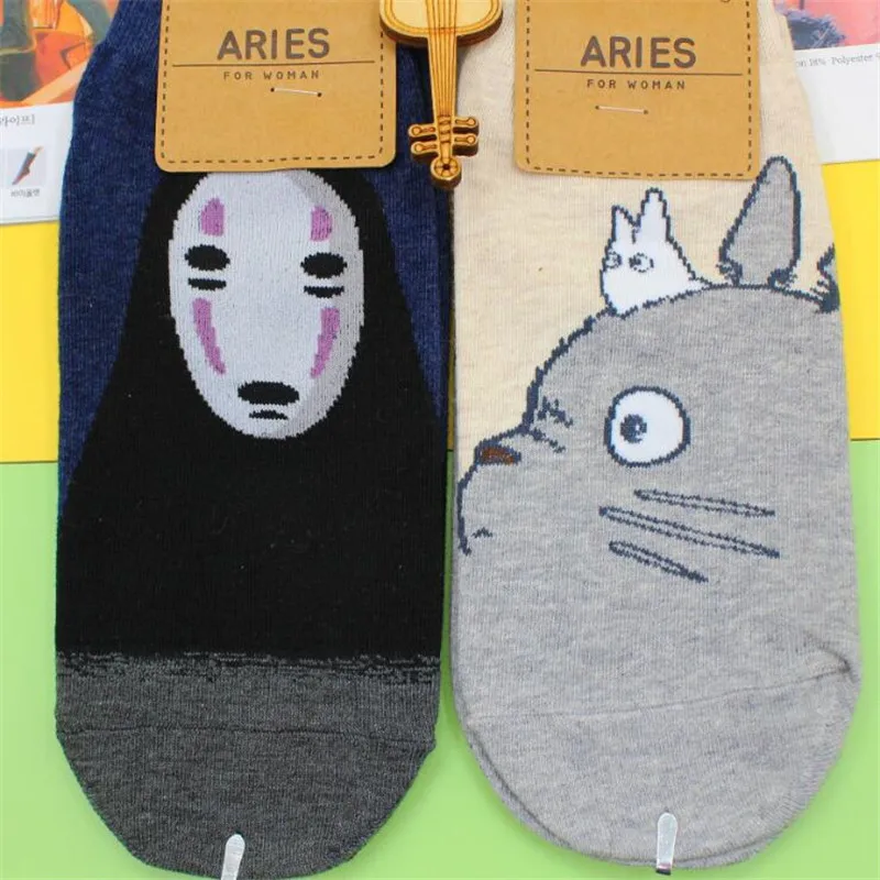Totoro Sock No face Man Socks Anime Hayao Miyazaki Cartoon Figures Printed Korean Socken Creative Fairydust Cotton Sock Totoro Sock No face Man Socks Anime Hayao Miyazaki Cartoon Figures Printed Korean Socken Creative Fairydust Cotton Sock