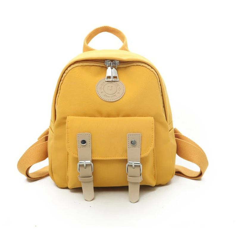 Fashion Women Backpack New High Quality Zipper Female Backpacks Small Teenage School Bag Double Belt Mini Shoulder Bags - Цвет: Цвет: желтый