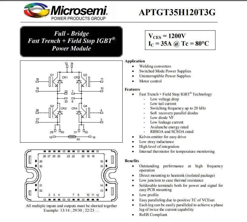 Новинка, APTGT35H120T3G APTGT25X120T3G APTGT75A120T1G APTGT75H60T3G APTGT50H60T3G APTGT100DH60TG