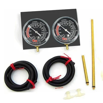 

Motorcycle Carb Carburettor Vacuum Balancer Gauge With Hose Kit 2 Cylinder Fuel Vacuum Gauge Balancer