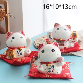 

Japanese Style 6 Inch Cartoon Lucky Cat Decoration Piggy Bank Ceramic Home Decoration Desktop Decoration Lucky Cat Piggy Bank