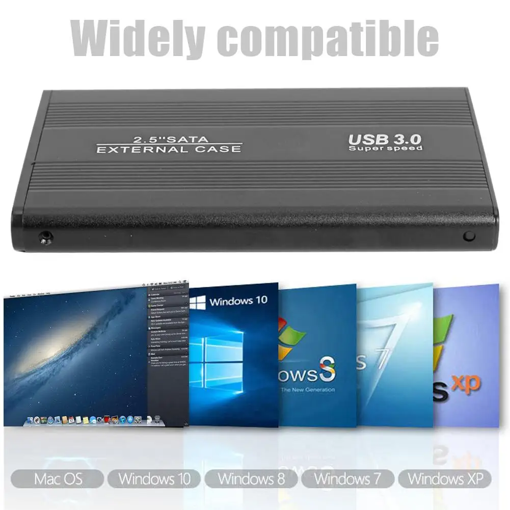 2 5 дюйма USB 3 0 на SATA внешний жесткий диск коробка портативный алюминиевый сплав 6