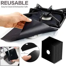 Новинка, горячая Распродажа, 8 шт., защита многоразового применения, противопригарная газовая плита, крышка для плиты, защитное покрытие для газовой плиты