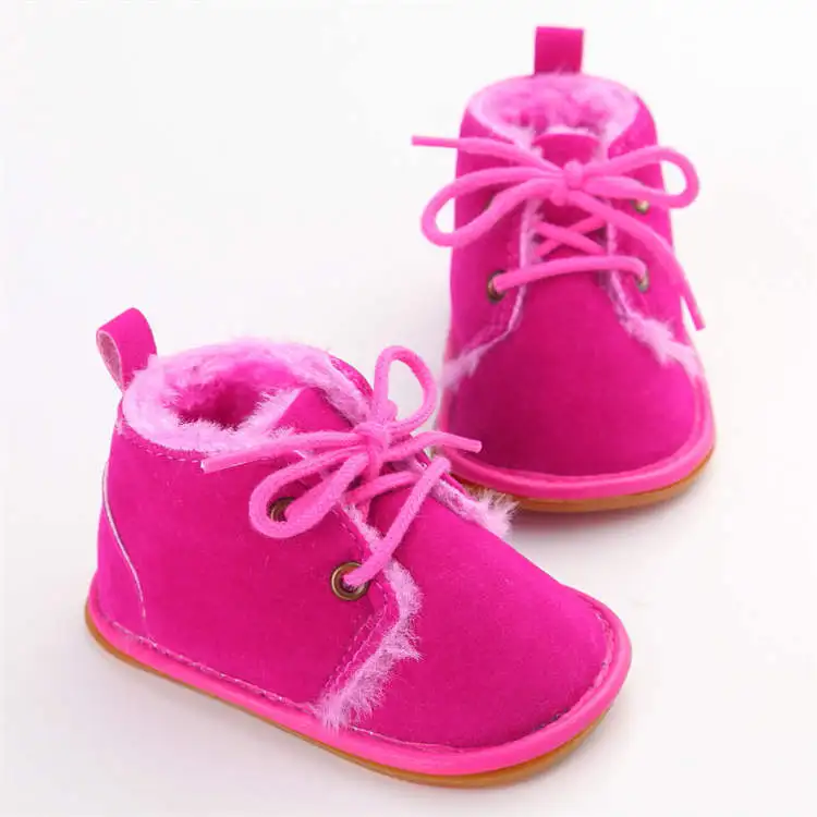 New Snow Baby Booties Shoes Baby Boy Girl Shoes Crib Shoes Winter Warm Cotton Anti-slip Sole Newborn Toddler First Walkers Shoes