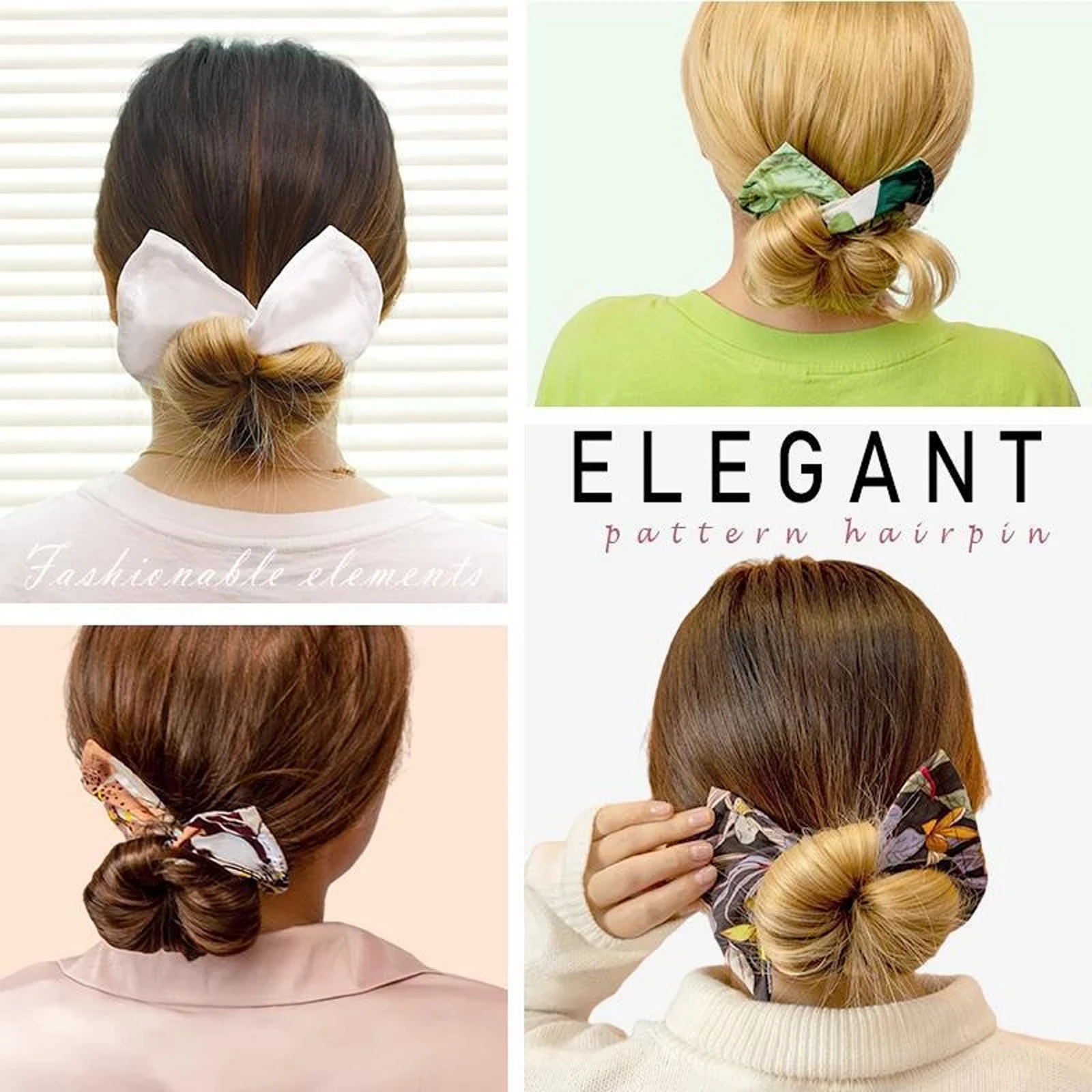 Nakamura Super Fashionable Hair Bun Maker Classy Multicolor Plain And  Printed Design Cloth Magic Knotted Wire