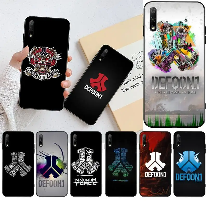 

HPCHCJHM defqon 1 Black Soft Shell Phone Case Capa for Huawei Honor 30 20 10 9 8 8x 8c v30 Lite view pro
