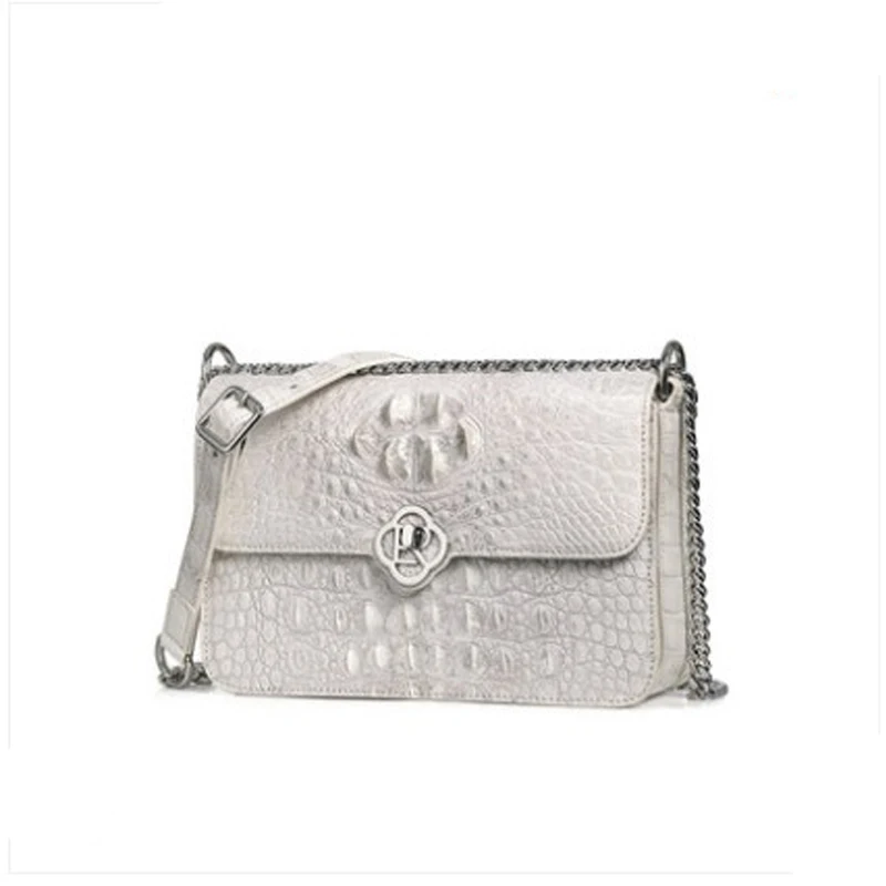 

ouluoer import Thai crocodile skin Female bag of high-grade One - shouldered leather bag for ladies enveloping a small square