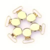 10Pcs Gold Round Shape Pacifier Suspender Clips Baby Pacifier Holder Crafts With Plastic Insert for 25mm Ribbon 1
