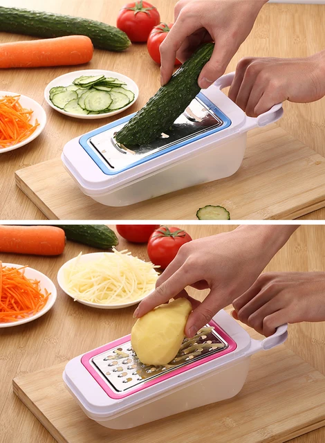 5 in 1 Magic Nicer Quick Stainless Steel Vegetable Dicer Chopper  Multi-Functional Onion Vegetable Cutter Slicer Kitchen Tools - AliExpress