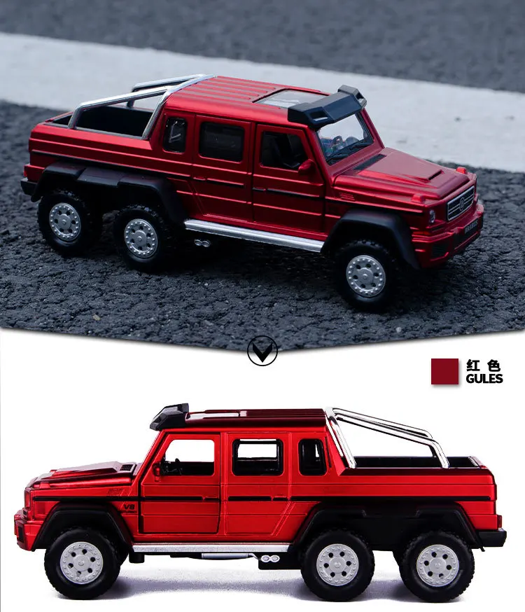 1:32 Высокая Имитация ben 6x6 сплав модель автомобиля детский звук и светильник внедорожник игрушечный автомобиль для детей Подарки